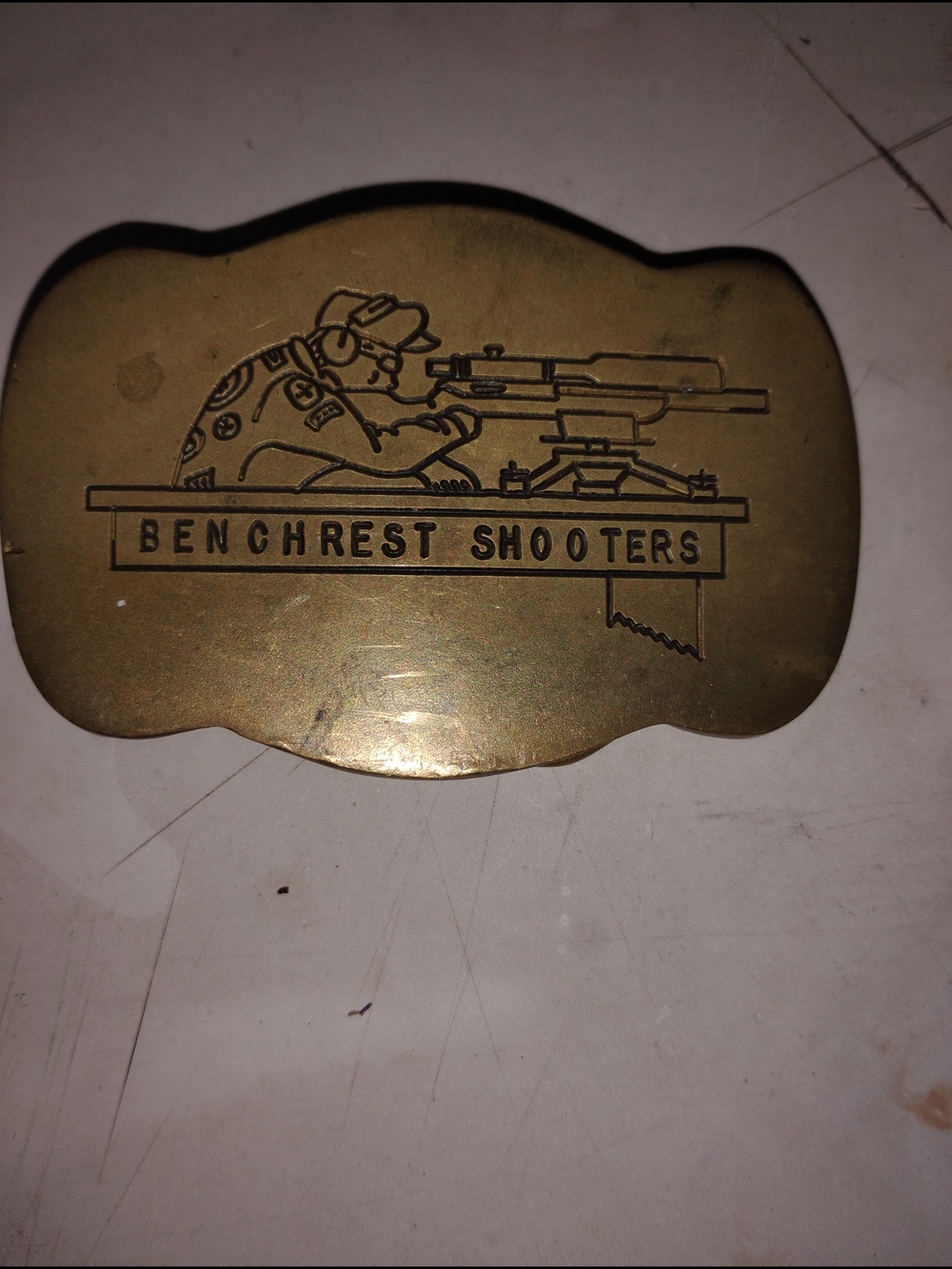 Gold Benchrest Belt Buckle